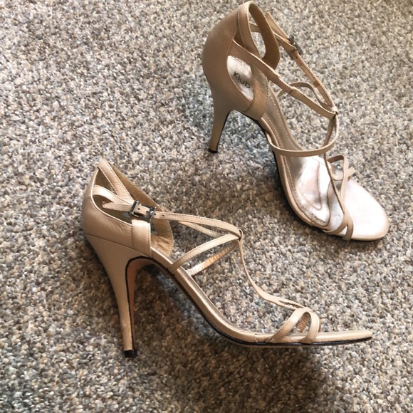 KLUB NICO Nude T strap Heels - Picture 3 of 12